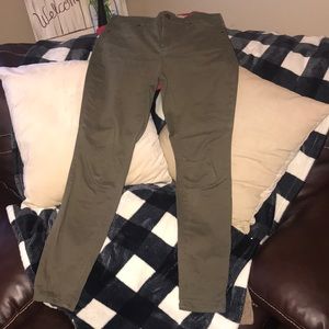 Olive Green Skinny Pants